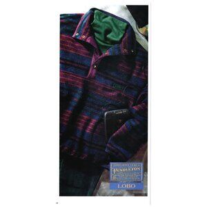 1993 Pendleton Lobo Mens Pullover Coat Vintage Print Ad 90s Fashion Wall Art
